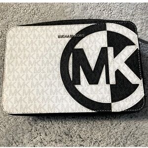 Michael Kors black and white Crossbody